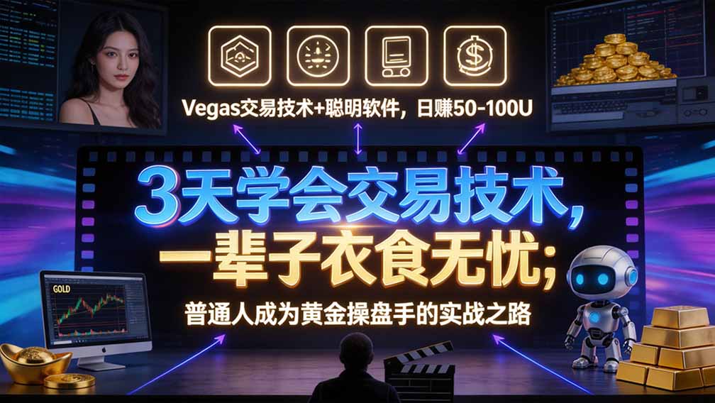 “顺势而为交易系统”3天学会交易技术，聪明软件辅助，小白也能看懂趋势交易，日入30-100U,长期稳定-MFXUI中国站