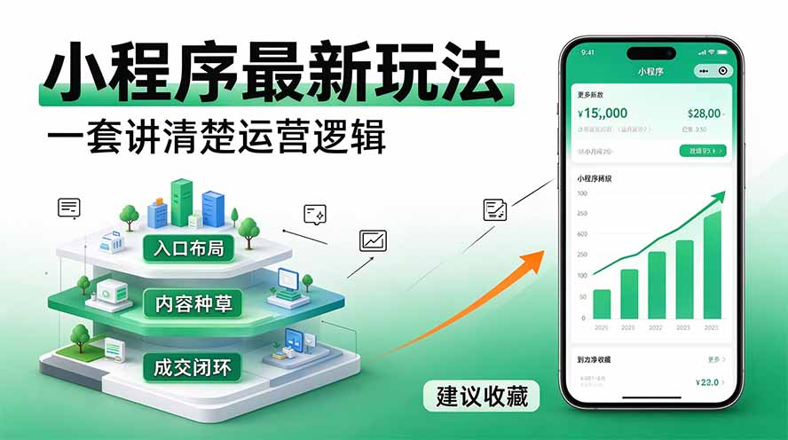 微信小程序最新玩法   四种收益来源，单日收入400+-MFXUI中国站