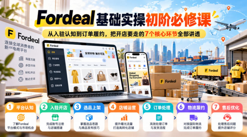 Fordeal基础实操初阶必修课，从入驻认知到订单履约，把开店要走的7个核心环节全部讲透-MFXUI中国站