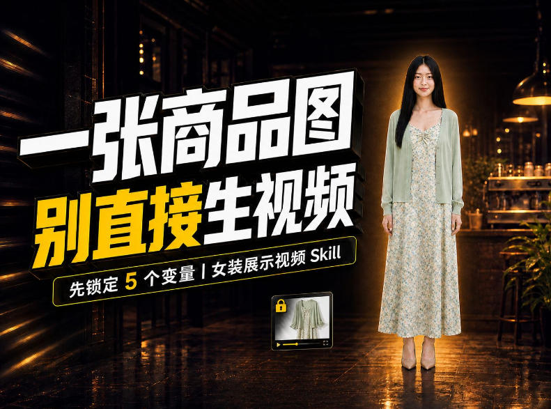 女装AI视频总翻车？问题不在提示词，女装展示视频Skill先锁定5个变量！-MFXUI中国站