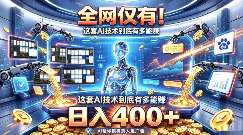 全网仅有！这套AI技术到底有多能賺，日入400+，无需人工干预，实现真正被动变现【揭秘】-MFXUI中国站