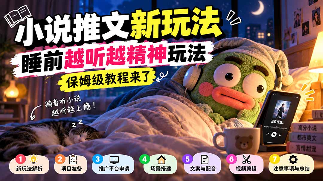 小说推文新玩法，睡前越听越精神玩法，保姆级教程来了-MFXUI中国站