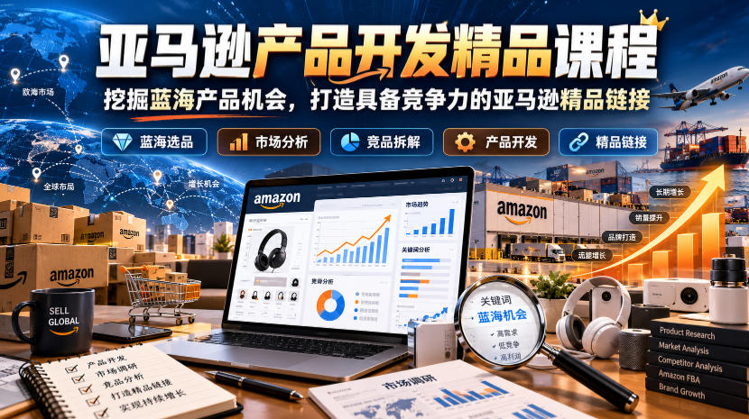 亚马逊产品开发精品课程，挖掘蓝海产品机会，打造具备竞争力的亚马逊精品链接-MFXUI中国站