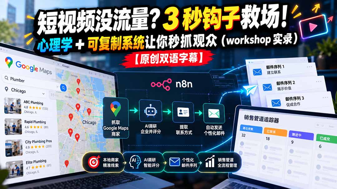 短视频没流量？3 秒钩子救场！心理学 + 可复制系统让你秒抓观众(workshop 实录-MFXUI中国站
