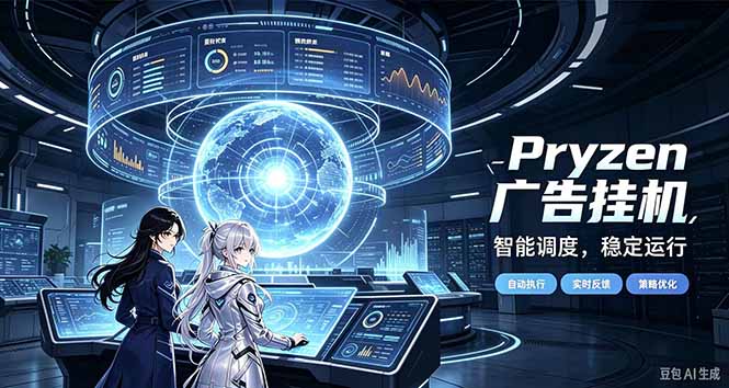 Pryzen广告全自动挂机给自己一个交代，门槛低，零基础小白也可以快速上手-MFXUI中国站