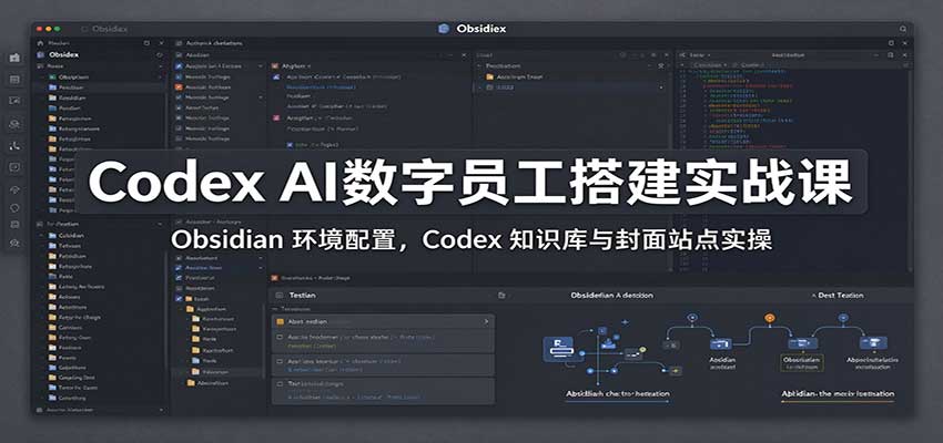 Codex AI数字员工搭建实战课：Obsidian 环境配置，Codex 知识库与封面站点实操-MFXUI中国站