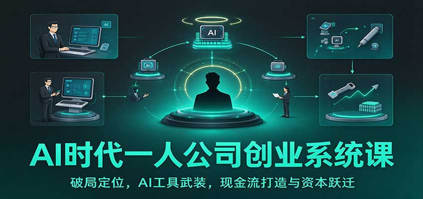 AI时代一人公司创业系统课：破局定位，AI工具武装，现金流打造与资本跃迁-MFXUI中国站