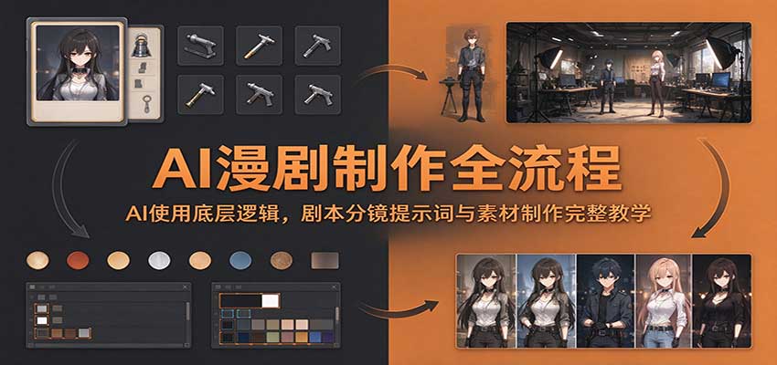 AI漫剧制作全流程：AI使用底层逻辑，剧本分镜提示词与素材制作完整教学-MFXUI中国站