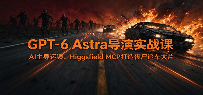 GPT-6 Astra导演实战课：AI主导运镜，Higgsfield MCP打造丧尸追车大片-MFXUI中国站