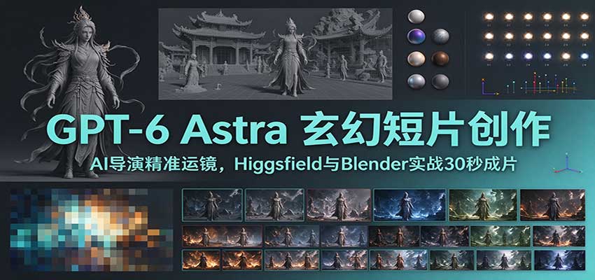 GPT-6 Astra 玄幻短片创作：AI导演精准运镜，Higgsfield与Blender实战30秒成片-MFXUI中国站