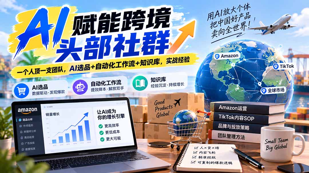 AI赋能跨境头部社群-更新1023：一个人顶一支团队，AI选品+自动化工作流+知识库，实战经验-MFXUI中国站