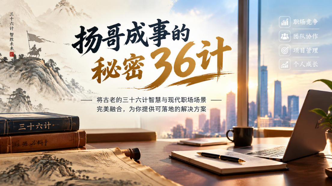 扬哥成事的秘密36计，将古老的三十六计智慧与现代职场场景完美融合，为你提供可落地的解决方案-MFXUI中国站