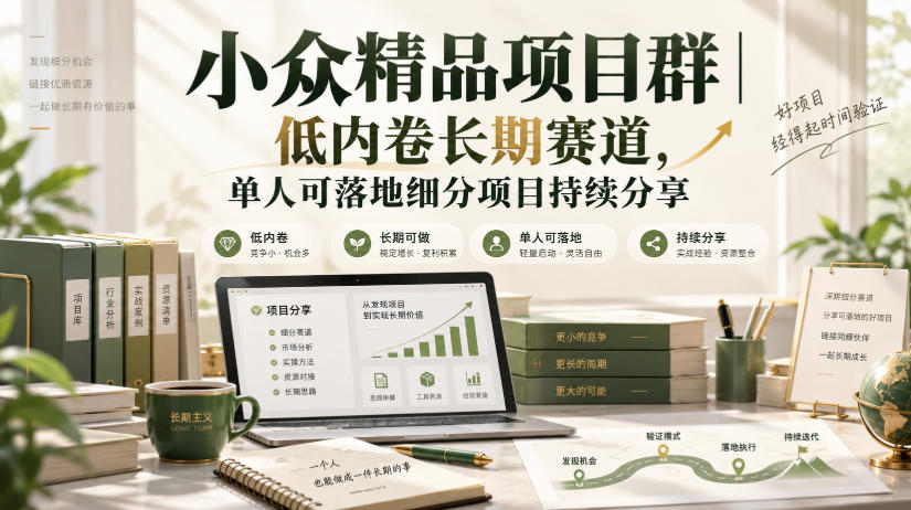 小众精品项目群｜低内卷长期赛道，单人可落地细分项目持续分享-MFXUI中国站