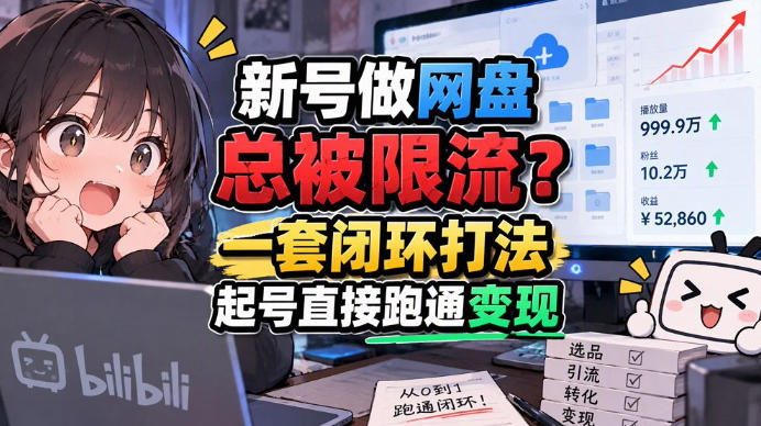 网盘拉新SOP:小白前期宝典,每一步都有明确动作,几千测试出来的打法,全程不限流